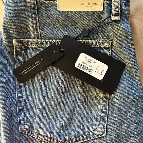 NWT: Rag & Bone: Marina Wide-legged denim jeans - Picture 3 of 3